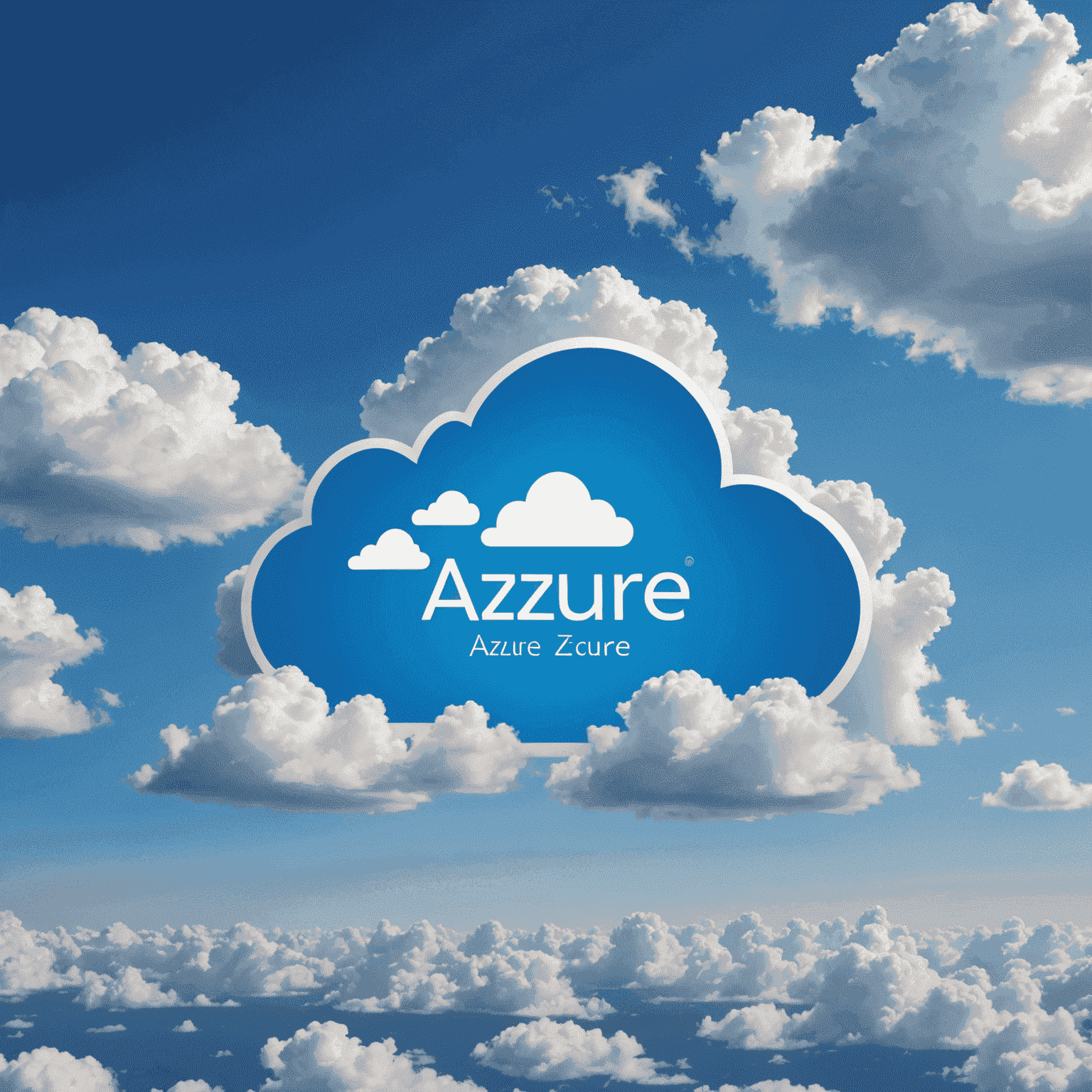 Logo Microsoft Azure przedstawiające niebieskie chmury