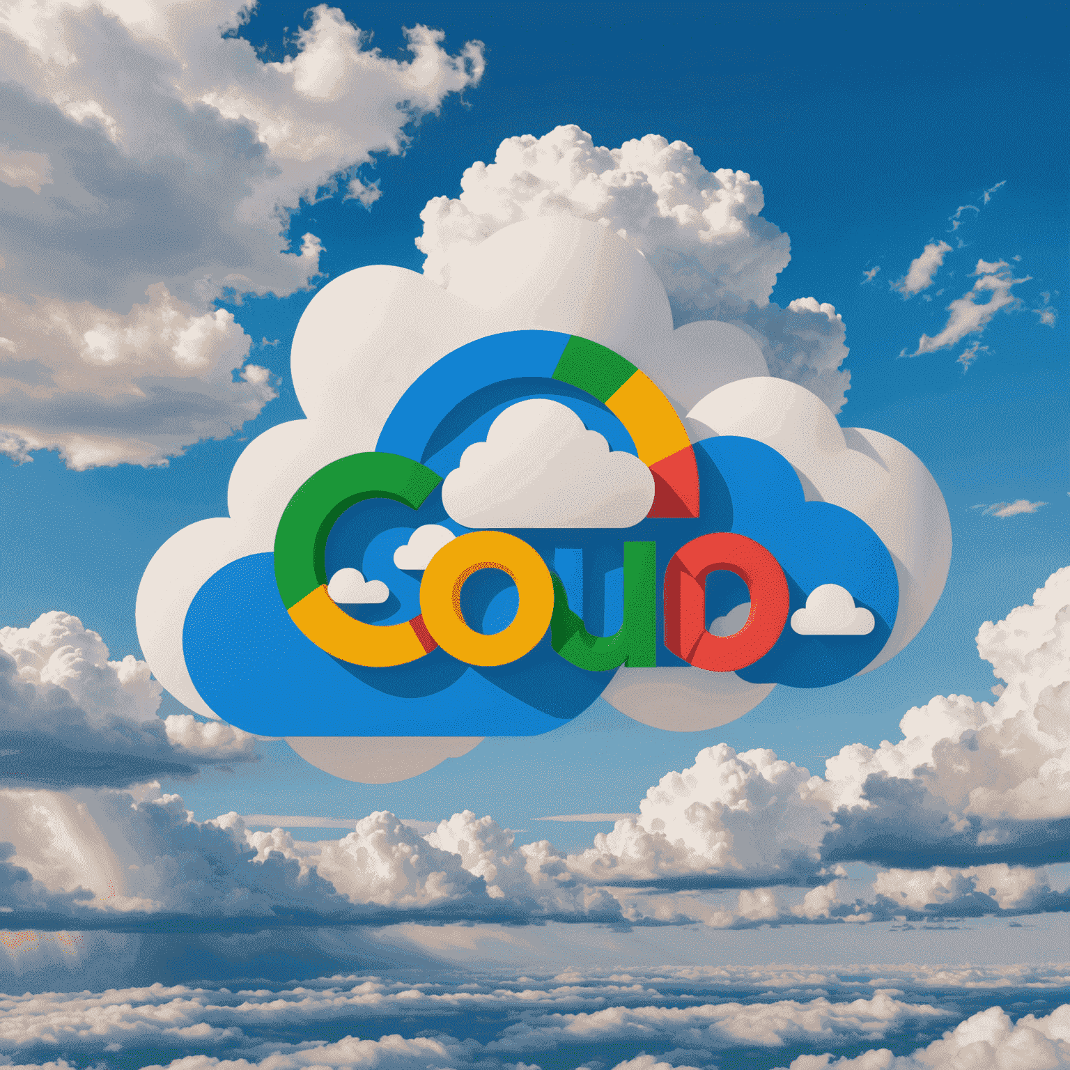 Logo Google Cloud przedstawiające kolorowe chmury